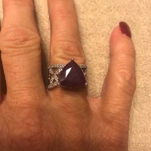 Garnet sterling silver Ring